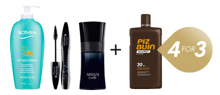 produkt helt uden beregning – hold øje med de brune mærkater Køb 4 og betal kun for 3 - omfatter alle dufte, cremer og makeup